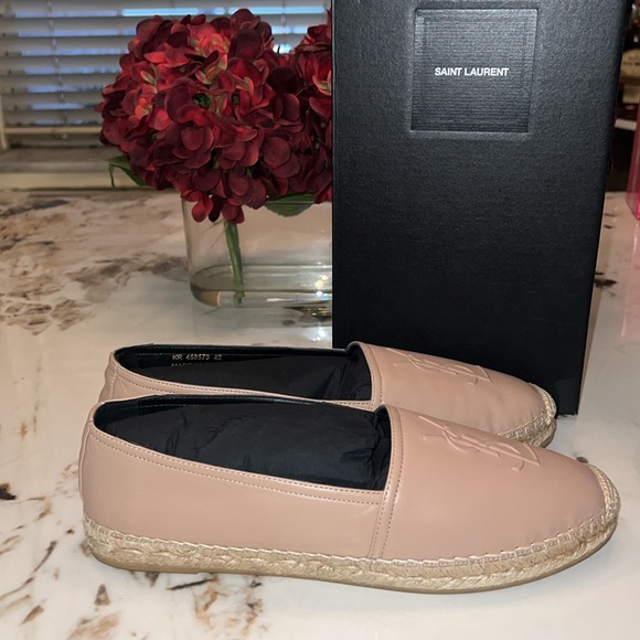 NIB Saint Laurent YSL Logo Espadrille NUDE | size 42 - Picture 7 of 7